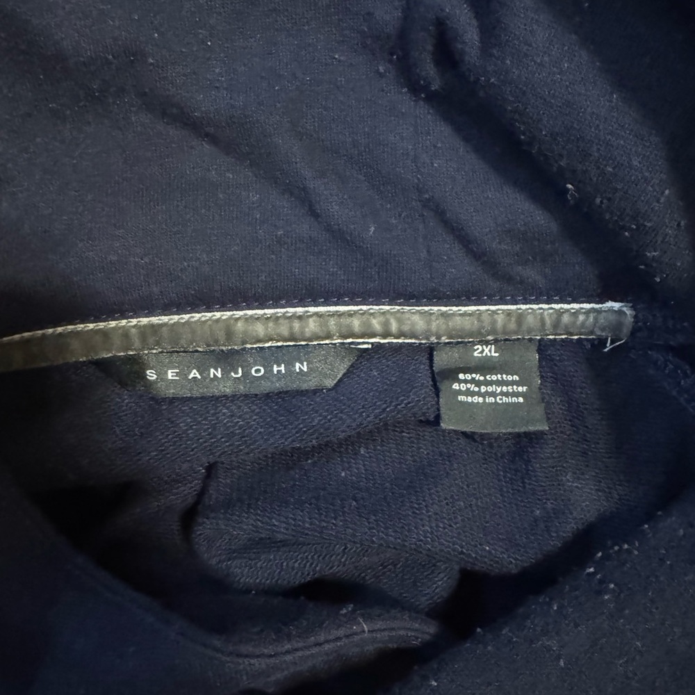 Navy Blue Pullover with White Lettering - Picture 3 of 3